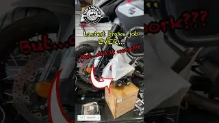 Lazy brake job method EVER! #how2wrench #brakeservice #tiktokchallenge #mechanic  #motorcyclerepair