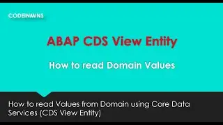How to read Domain values using CDS View Entity