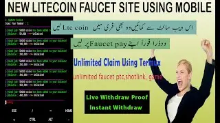 How To Ltc Earn On Mobile | Live Withdraw Proof | Earn Money | Earn auto litecoin using termux