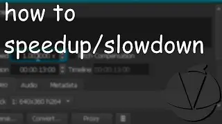 How to speedup/slowdown in shotcut