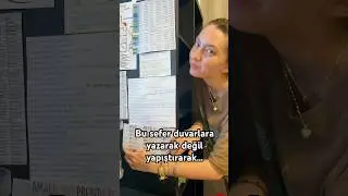 Bu sefer duvarlara yapıştırarak🥹📚