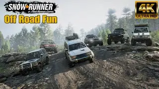 OFF ROAD FUN WITH REAL LIFE 4X4S - SnowRunner PS5 4K 60FPS