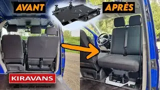 Embase pivotante sur ma banquette VW T5 T6 - aménagement van vanlife