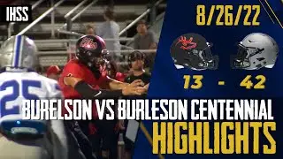 Burleson vs Burleson Centennial - 2022 Week 1 Football Highlights