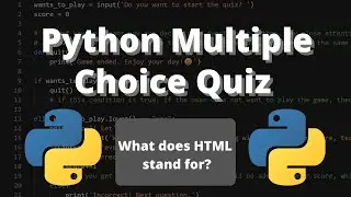 Python Multiple Choice Quiz Beginners Project