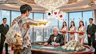 Beggar Enters Casino With One Coin To Challenge The Mafia Boss—He’s A Card God Winning Millions Fast