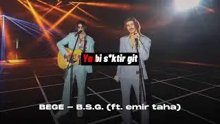 BEGE - B.S.G. (ft. emir taha) | Beat, Lyric Video, KARAOKE