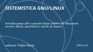 GNU/Linux - dischi, partizioni e punti di mount