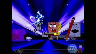 MUGEN Paper Mario X2 Vs Doodlebob and Abrasive Spongebob
