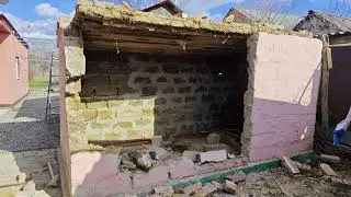 Погреб из кирпича и пеноблоков - сломали старый, что бы построить новый (до и после)