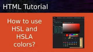 HTML HSL and HSLA color tutorial for beginners
