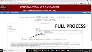KVS Answer Key Download Process for TGT PGT PRT | Full Demo