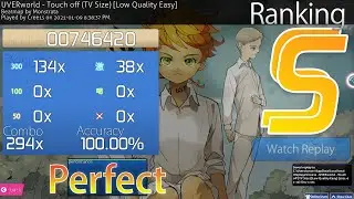 Osu! - The Promised Neverland Opening (Low Quality Easy) 100% SS Rank