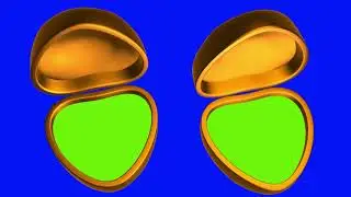 opening and closing love heart green screen frame | heart love green screen frame
