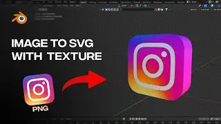 How to import images in Blender as SVG with texture | Convert PNG to 3D Mesh in Blender