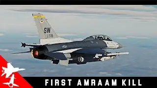 First AMRAAM & USAF F-16 Kill Against an Iraqi MIG-25 Foxbat | DCS Reenactment
