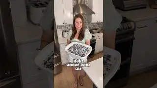 No Bake Chocolate Lasagna Cake - Easy Summer Dessert #Shorts #NoBakeDessert #ChocolateLasagnaCake