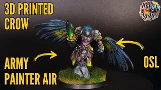 How to Paint a Crow: Painting 3d Printed Miniatures