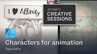 Creating characters for animation using real-life textures in Affinity with Tapocketa