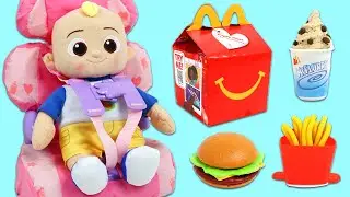 Cocomelon Goes To Get A McDonalds Happy Meal Hamburger Meal!