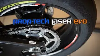 Motorcycle rear wheel alignment with Prop-Tech Laser Evo