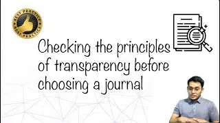 Checking the Principles of Transparency before choosing a journal