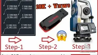 How to export X,Y Cordinates from AutoCAD to Sokkia Total Station by usb drive