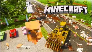 How To Kill 1000 Minecraft Villagers In 1 Minute - Satisfying Gore 4K #minecraft #gaming