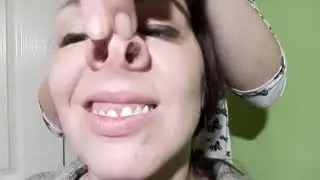 piggy nose challenge with playing fitesh
