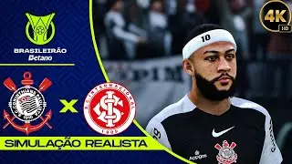CORINTHIANS X INTERNACIONAL | BRAZILIAN CHAMPIONSHIP 2025 | 7TH ROUND | PES 2021 4K60FPS SIMULATION.