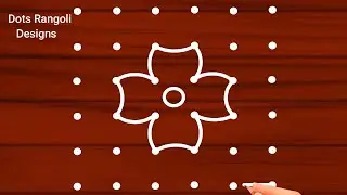 Aani madham special kolam🌹/6*6 aadivelli flowers kolam🌹/pandaga muggulu🌹/6 Dots Rangoli Muggulu
