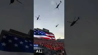 Today's fly over at Jordan-Hare Stadium for Auburn's season-opener vs Alabama A&M! U-S-A! U-S-A! 🇺🇸🫡
