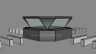 Huge Size 4 Side 3D Holographic Display
