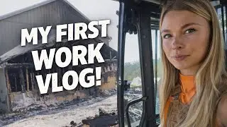 My First Work Vlog | Female Heavy Equipment Operator 