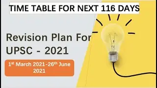Study Plan from 1st March 2021 to 27 June 2021 For UPSC 2021 Prelims