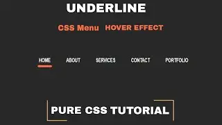 Underline Menu Link Hover Effect | CSS Menu Hover Effect | online webcoding tutorials