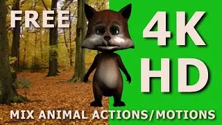 free 3D green screen animals 4K HD 2019