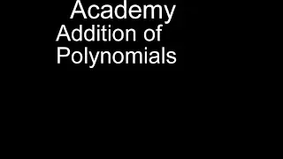 Addition of polynomials