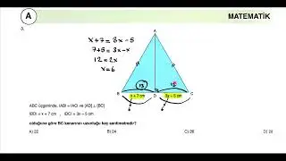 TÖDER LGS Genel Deneme 3 Matematik Çözümleri