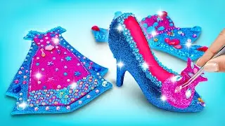 粘土を使ってエルサのキラキラな王冠 & ドレス & シューズを作る方法 || 簡単DIY ✨👑