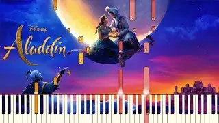 Desert Moon - Mena Massoud, Naomi Scott - Aladdin | Piano Tutorial (Synthesia)
