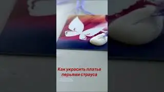 #Как украсить платье перьями