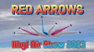 RED ARROWS | RHYL AIR SHOW 2023 [4K].#NorthWales #goprohero9 #4k #airshow