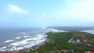 Drone view of Chapora Fort and Vagator Beach #NorthGoa