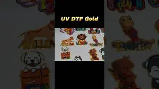 UV DTF Gold #shortsyoutube #shortsvideo #uvdtf #dtfuv #gold #uvdtfprinting