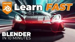 Learn Blender 3D FAST in 10 MINUTES! Blender tutorial for beginners to get started quickly.