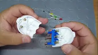 fai da te - tester di terra e neutro per elettricisti realizzato dentro una spina elettrica