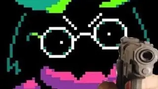 Ralsei with a gun |deltarune meme