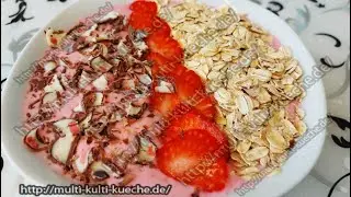 Skyr mit Erdbeeren und Haferflocken  - Skyr Rezepte