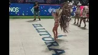 Festival Queen in winged outfit FALLS during Brazilian Carnival